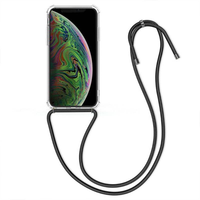 Coque transparente renforcée iPhone XR transparente à corde